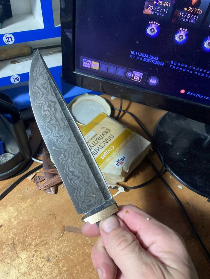 Weatherproof Damascus - My, Knife, Damascus, Blade, Longpost