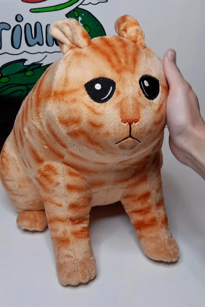 Meme cat. Plush toy. Process - My, Soft toy, Toys, Memes, cat, Process, Needlework with process, Needlework, Sewing, Sublimation, 3D, 3D modeling, Blender, Machine embroidery, Plush Toys, Video, Vertical video, Longpost