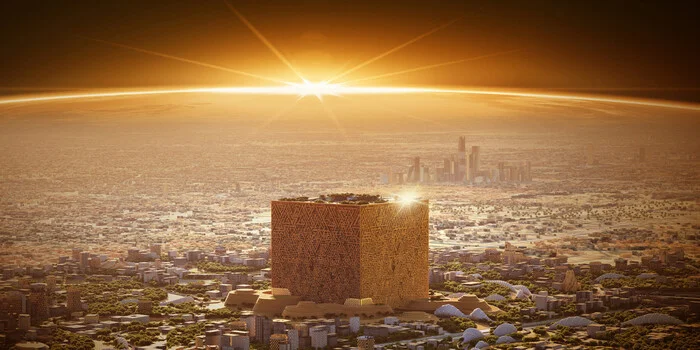 A golden cube with a side of 400 meters in the desert and it is not another Dune - Saudi Arabia, Technologies, Plan, Innovations, Longpost