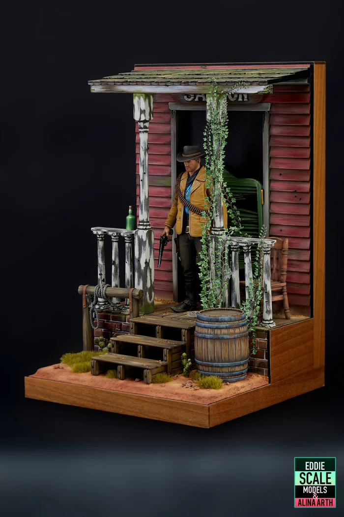 RDR 2 Arthur Morgun Vignette - Painting miniatures, Modeling, Scale model, 3D печать, Diorama, Red dead redemption 2, Rockstar, Miniature, Longpost