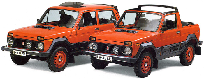 «Нивы» западногерманского импортера — фирмы Deutsche Lada