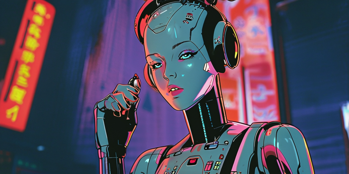 female android, 1980s, anime style --aspect 2:1