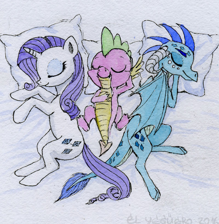  My Little Pony, Spike, Princess Ember, Rarity, El-yeguero