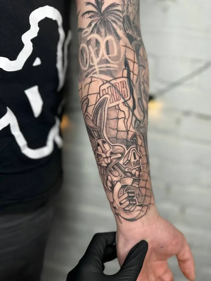 We are painting the sleeve little by little) - Crossposting, Pikabu publish bot, Tattoo, Tattoo artist, Inked