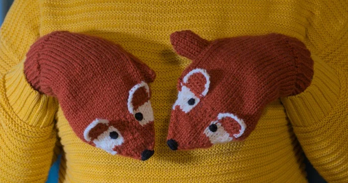 Animal mittens, animal-bearing animals and my other animals - My, Animal husbandry, Mittens, Slippers, Animal Style, Warm clothes, Socks, Cosiness, Knitting, Fox, Panda, hare, Chanterelles against cats, Homemade, Crocodiles, Shark, Feet in my mouth, Longpost