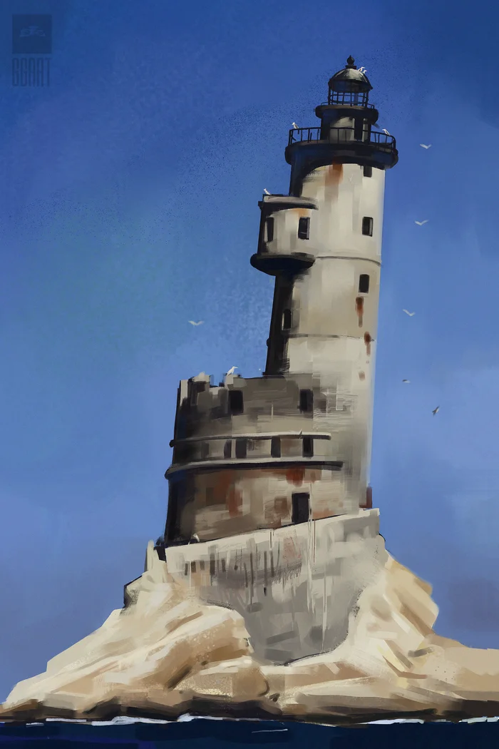 LIGHTHOUSE - My, Creation, Artist, Drawing, Illustrations, Art, Procreate, Sketchbook, Longpost