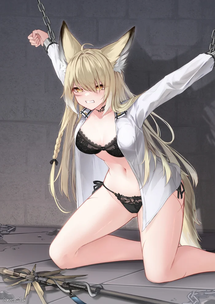 Ears - 18+, Anime art, Anime, Arknights, Vulpisfoglia (Arknights), Animal ears, Yeosi (Neco Yun), NSFW