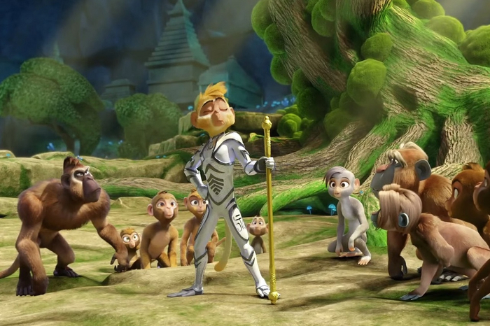 Могучий рейнджер, ой, простите, король обезьян в драконьей броне.