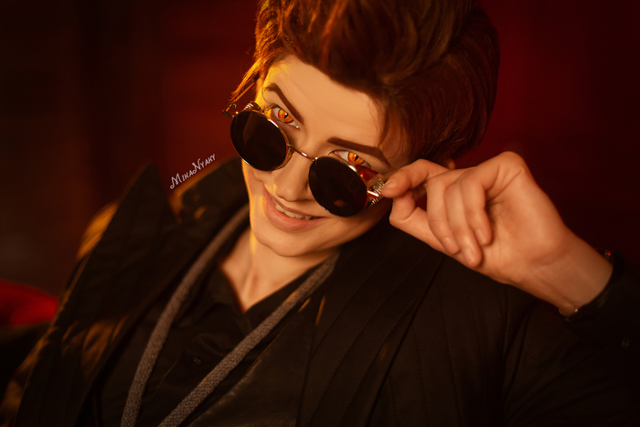 My cosplay of Crowley from the series Good Omens - My, Cosplay, Cosplayers, Costume, PHOTOSESSION, Fashion model, Longpost