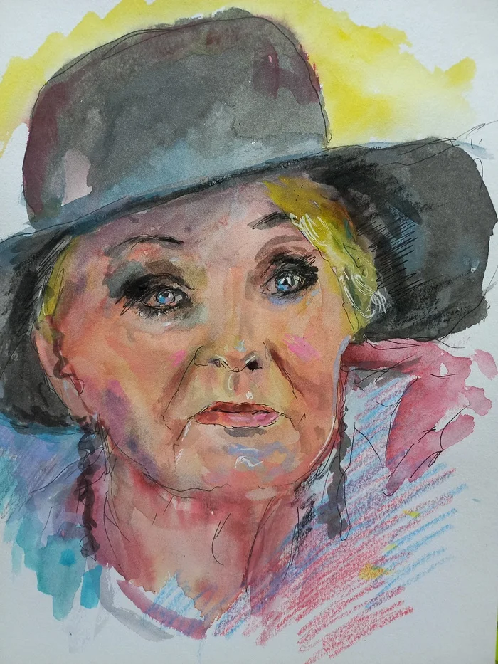 Svetlana Svetlichnaya. Portrait - My, Modern Art, Art, Portrait, Watercolor, Svetlana Svetlichnaya