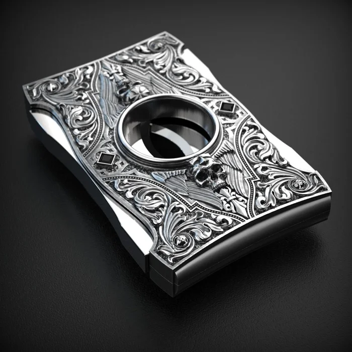 Silver Guillotine - My, Decoration, Needlework without process, Silver, Accessories, Cigar, Guillotine, Smoking, Longpost