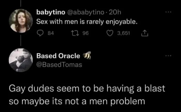 The problem is not men - Memes, Learning English, English language, Relationship, Foreign languages, Twitter, Screenshot, Translation, Men, Sex, Gays