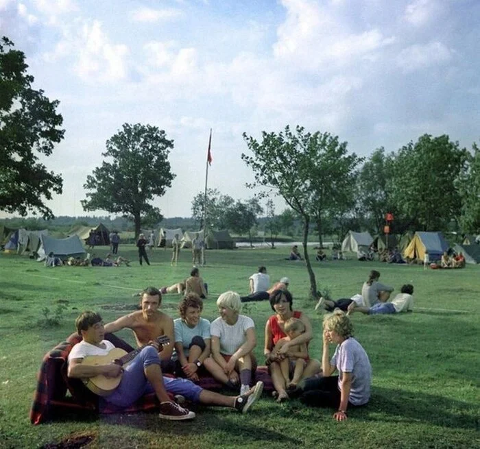 Workers on vacation - the USSR, Made in USSR, Childhood in the USSR, Factory, Youth, Youth, Nostalgia, Relaxation, 70th, The photo, Women, Men, Men and women, Old photo, Summer, Telegram (link)