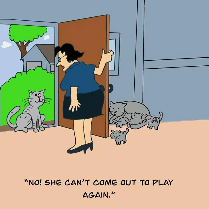 No, she won't be able to go out for a walk anymore. - cat, Comics