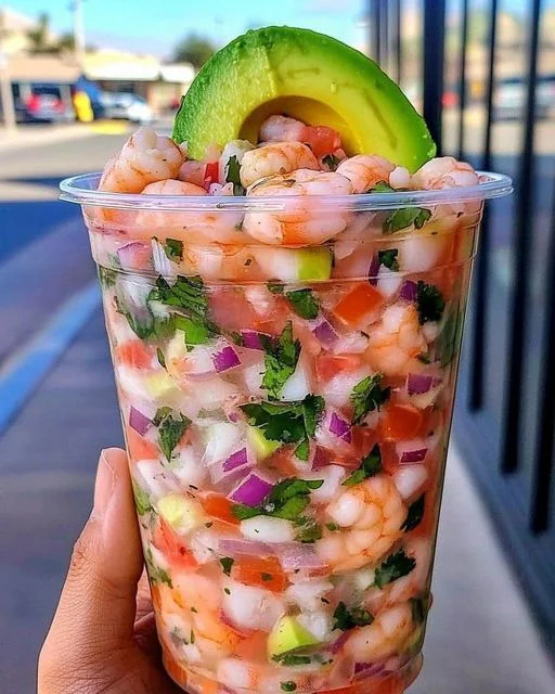 Shrimp, tomato, onion, parsley and avocado... Mmmmm... - Yummy, Shrimps, Cocktail