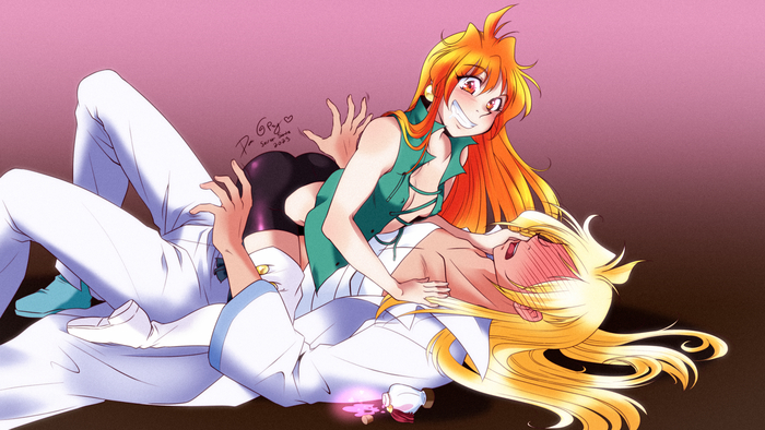  ? , Anime Art, Lina Inverse, Gourry Gabriev, Slayers