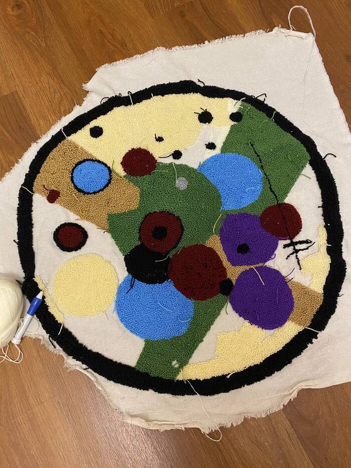 Tufting: personal experience, what reminded me, brief summary - My, Beginner artist, Advice, Artist, Creation, Modern Art, Needlework, Needlework without process, Creative people, Hobby, Decor, Crafts, Embroidery