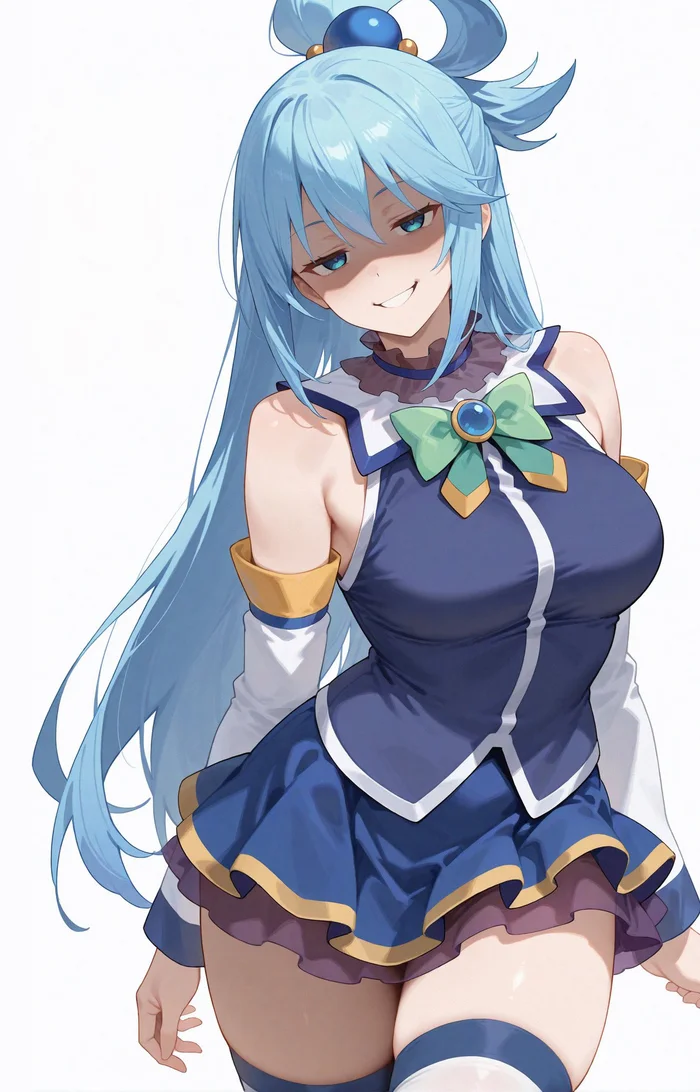 Aqua - Anime, Anime art, Art, Girls, Aqua, Konosuba, Neural network art