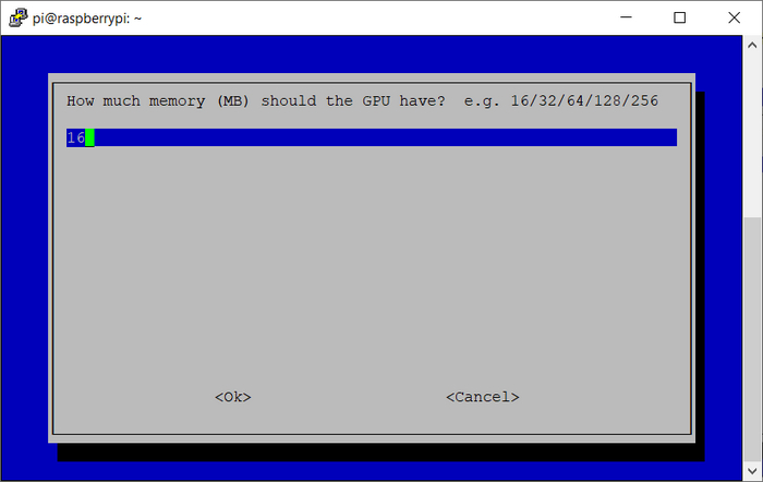Указываем минимально возможный объем видеопамяти