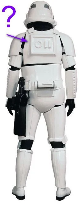 What do the symbols on the back of an Imperial Stormtrooper mean? - Star Wars, Question, Star Wars stormtrooper