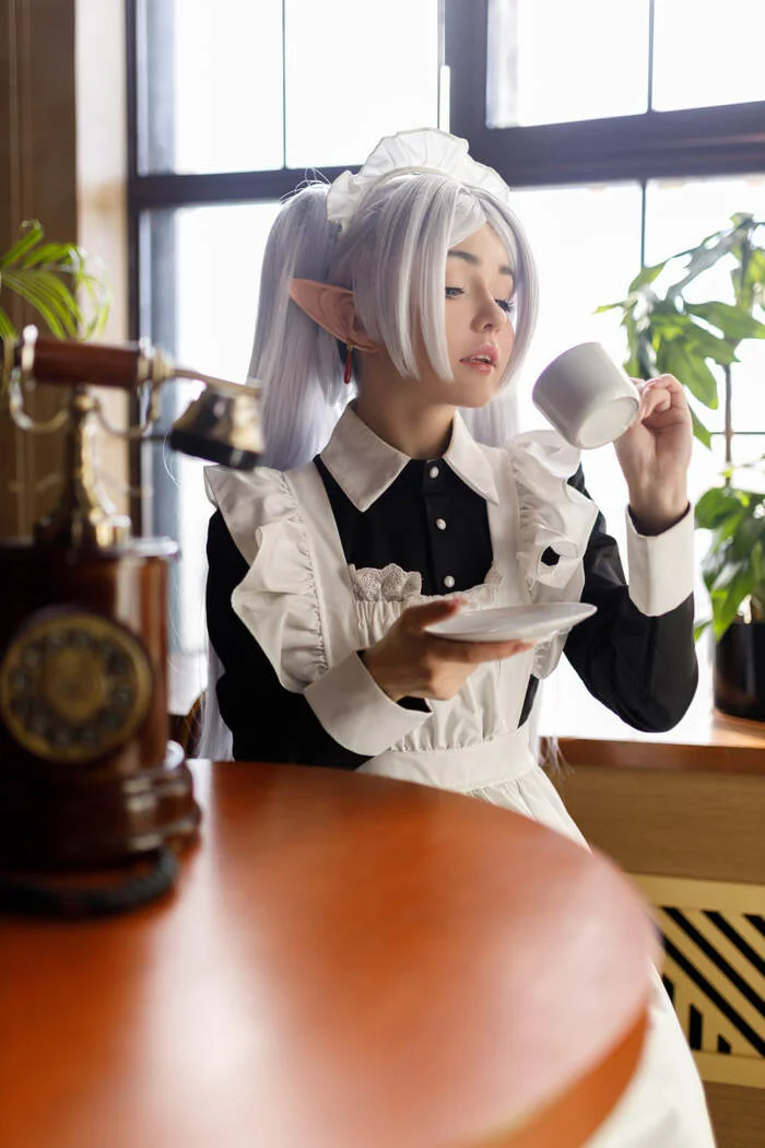 Part 4 of Freeren's photos as a maid - My, Cosplay, Cosplayers, The photo, Girls, Anime, Sousou no Frieren, Frieren, Longpost, Elves