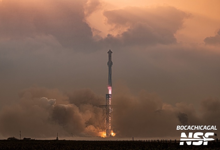 Взлёт Starship Flight 4 (Фото: BocaChicaGal для NSF)