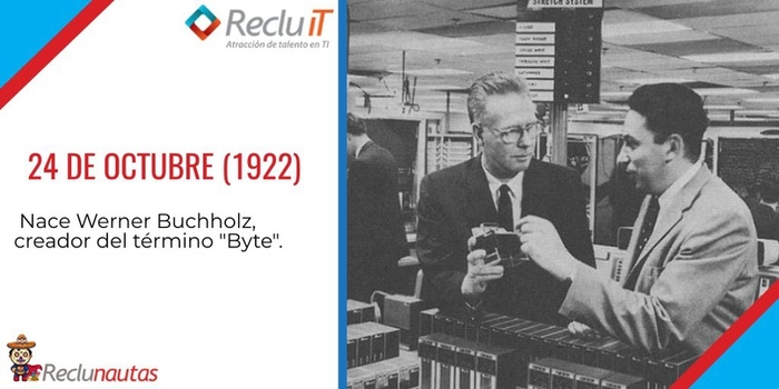 На данном изображении НЕТ Веренра Бухгольца. Это Стив Данвеллиз IBM (слева на переднем плане) и Эрих Блох справа от него перед IBM Stretch.К сожалению, Вернер практически не запечатлён на фотографиях