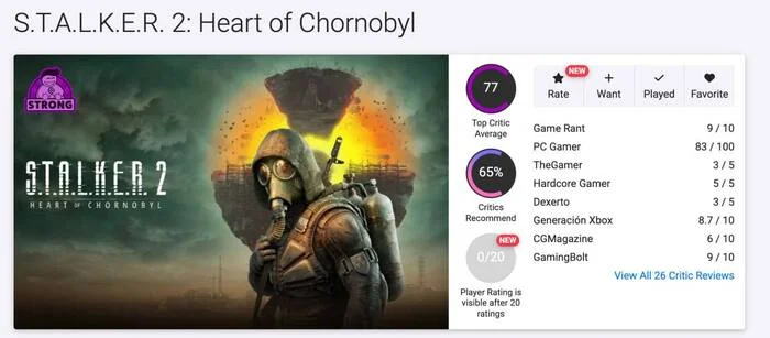 The first ratings for STALKER 2 have appeared — the game has been called “average” - Game Reviews, Computer games, Stalker 2: Heart of Chernobyl