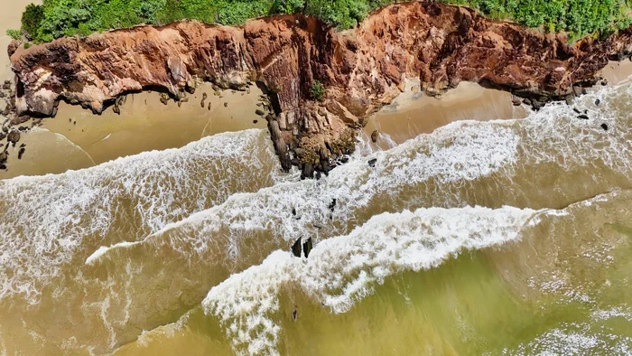 Weligama - My, Sri Lanka, Travels, Dji, Drone, Quadcopter, South, The photo, Ocean, Indian Ocean, Island, Around the world, Aerial photography, The rocks, Break, Shore