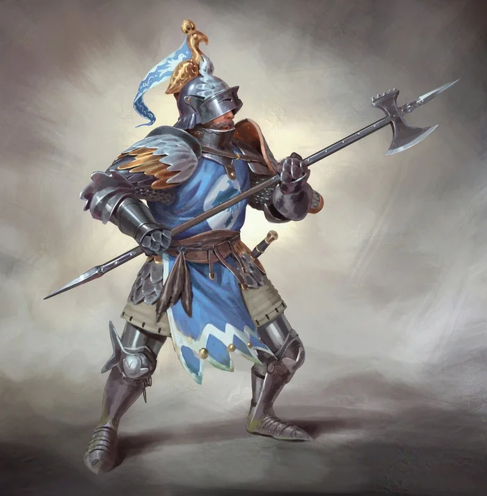 Several fantasy warriors in armor by artist Prosper Tipaldi - Fantasy, Art, Artist, Warrior, beauty, Knights, Longpost