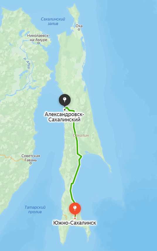 Местоположение города на острове