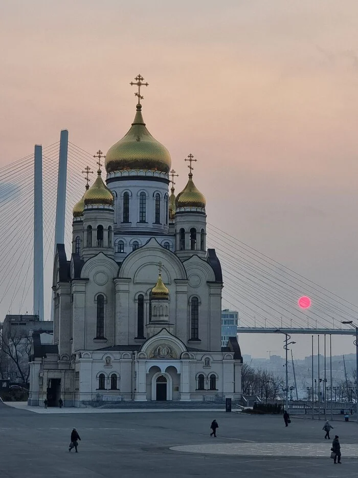 Красный восход - Красивый вид, Осень, Приморский край, Дальний Восток, Природа, Длиннопост