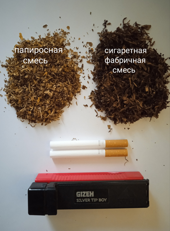 Нарезка папиросной и фабричной смесей