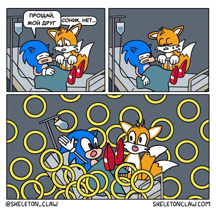 Quick, call Dr. Eggman. - My, Translated by myself, Comics, Game humor, Humor, Games, Sonic the hedgehog, Skeletonclaw