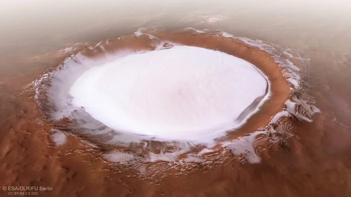 Detailed images of the Korolev crater: a look at a unique natural phenomenon on Mars - My, Space, Astronomy, Astrophysics, NASA, The science, Mars, Planet, Universe, Longpost