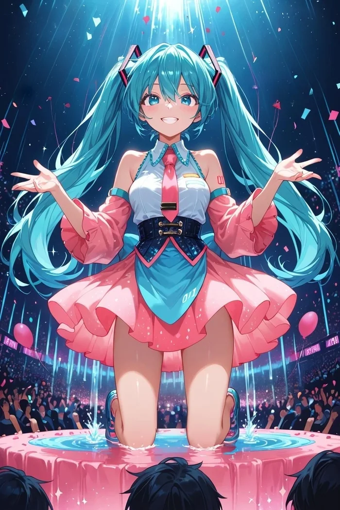 Friday Miku - My, Friday Miku, Neural network art, Anime, Hatsune Miku, Stable diffusion, Fun, Longpost, Dancing