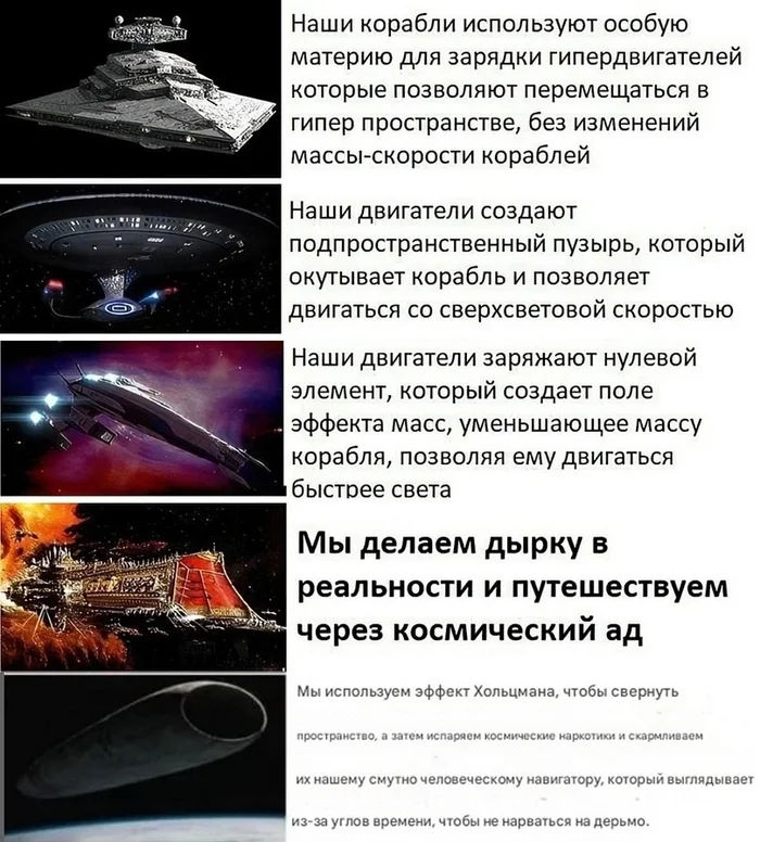 Physics in Science Fiction - Science fiction, Physics, Screenshot, Star Wars, Star trek, Mass effect, Warhammer 40k, Dune, VKontakte (link), Repeat