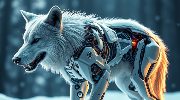 Wolfmks Neiro Art #17 cybernetic wolf  , , , , ,    , , , 