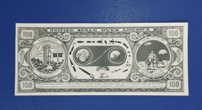 Money. Replica - My, Numismatics, Coin, Bonistics, Banknotes, USA, Dollars, Space, Longpost