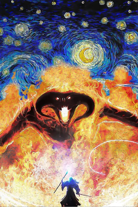 Collaboration - Lord of the Rings, van Gogh, Balrog, Gandalf