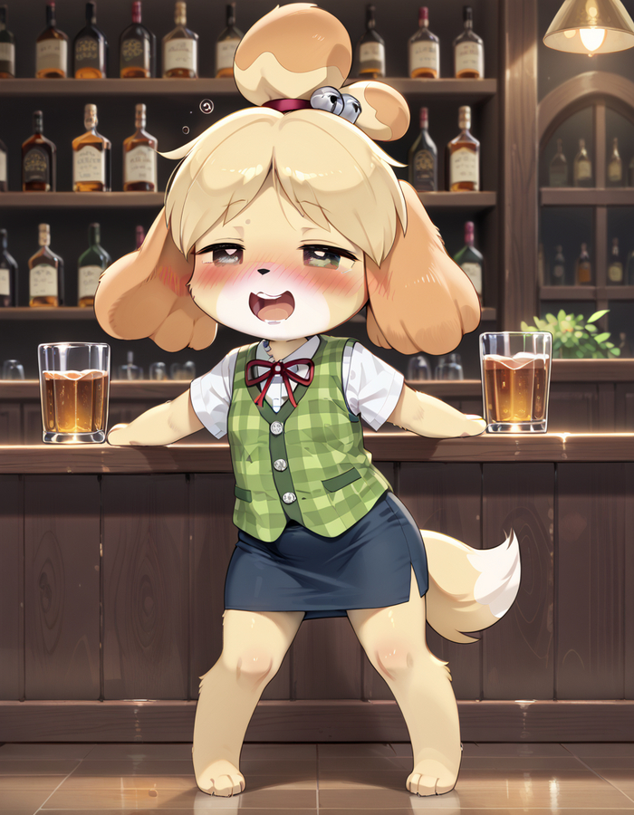 Isabelle , , Furry Dog, Furry Art, Animal Crossing, Isabelle,  , ,  , 