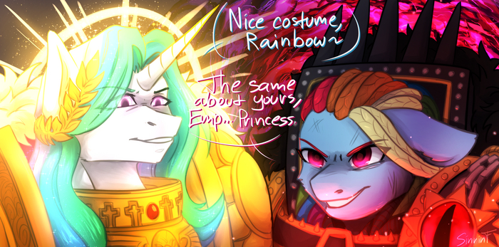   My Little Pony, Ponyart, Princess Celestia, Rainbow Dash, MLP Crossover, Warhammer 40k