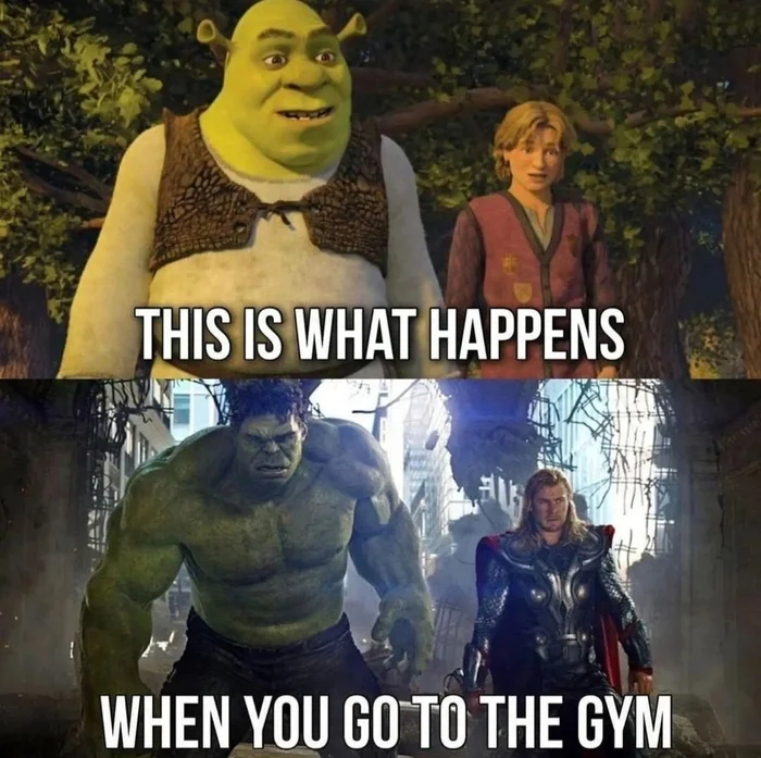 Transition from Mom's Pie... - Humor, Shrek, Hulk, Thor