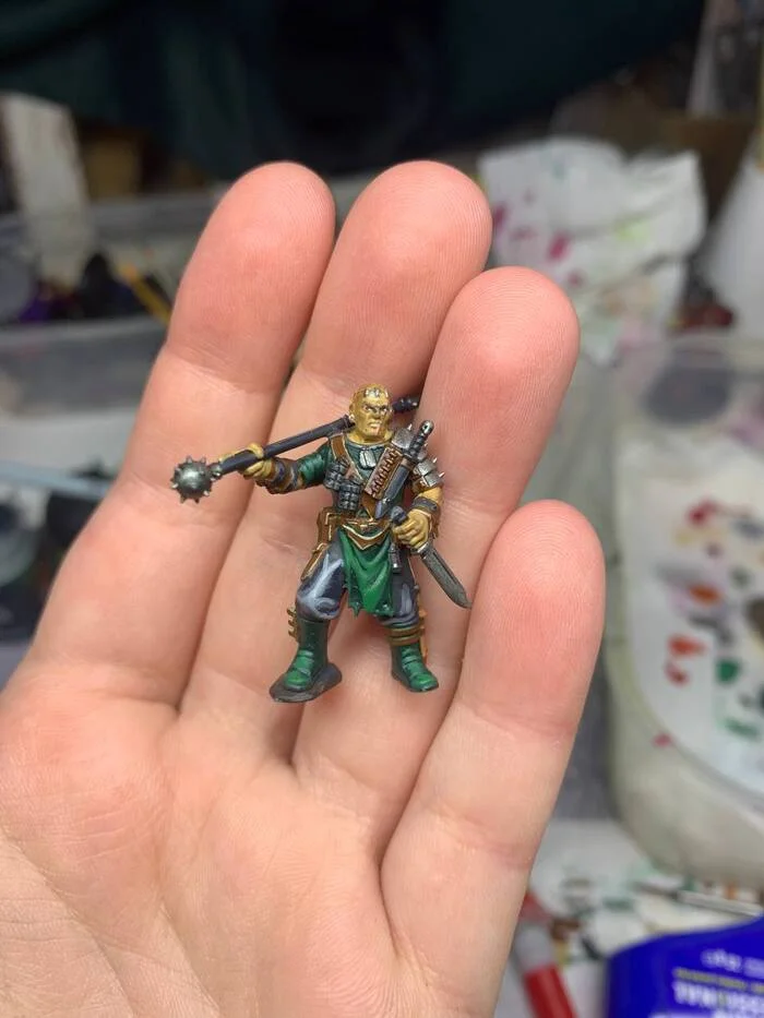 Learning to paint. Death World Boy - My, Warhammer, Warhammer 40k, Wh miniatures, Video, Soundless, Vertical video, Longpost