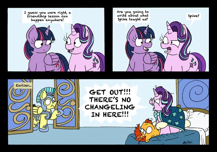 It was awkward - My little pony, PonyArt, Starlight Glimmer, Twilight sparkle, Sunburst, Bobthedalek