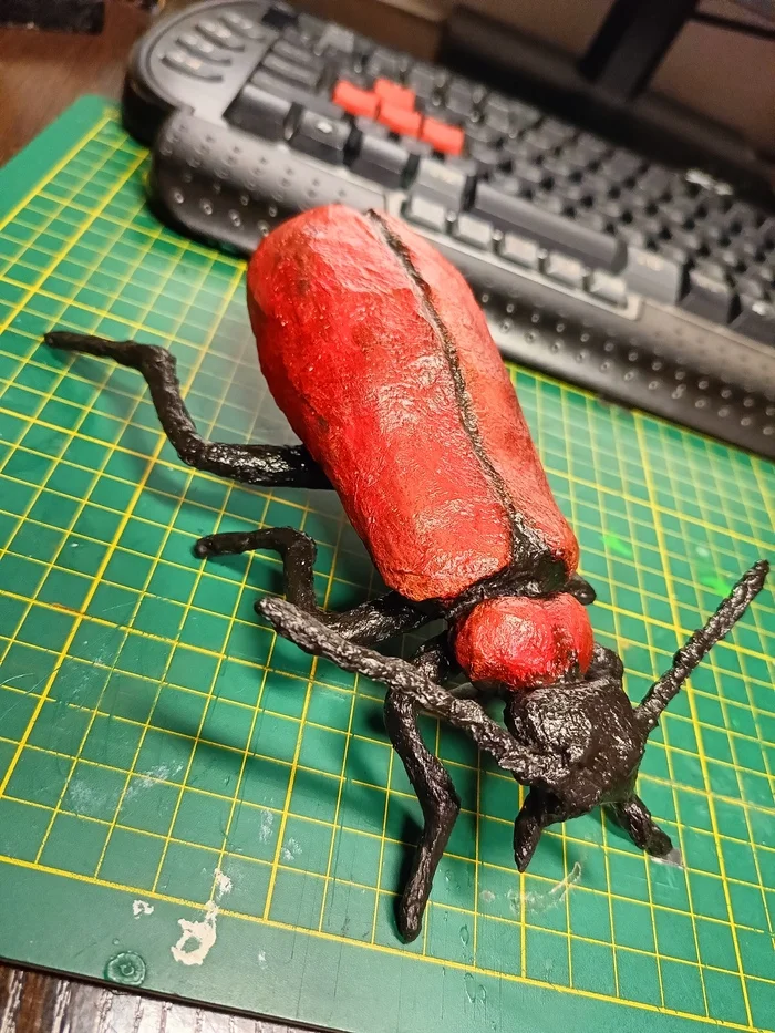 Scarlet Fireflower - My, Жуки, 3D pen, Insects