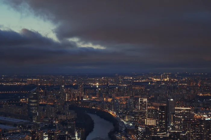 Moscow from a height of 354 meters - My, The photo, Beginning photographer, I want criticism, Observation deck, Moscow, Beautiful view, Moscow City, Night city