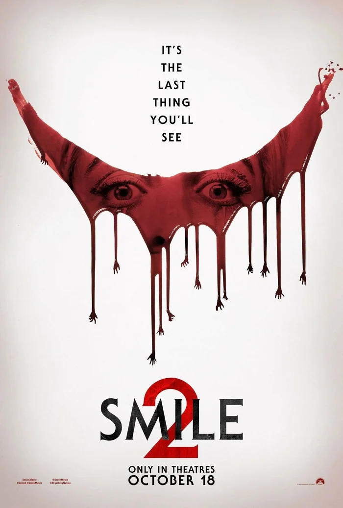 Movie Smile 2 (2024) (Rating 6.7) - Movies, Horror, Trailer, New films, Cinema, Film and TV series news, Online Cinema, Horror, Smile, Video, Longpost