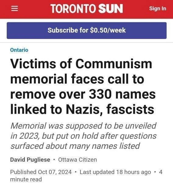 About the main victims of communism - Nazism, Politics, Canada, Toronto, Screenshot