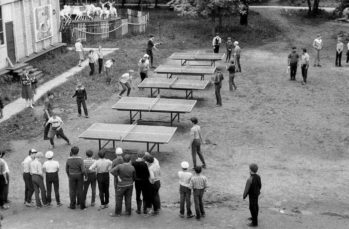 Table tennis competitions at the Yunost pioneer camp of the Moscow Era plant. USSR, 1985 - Table tennis, Pioneers, Pioneer camp, Youth, Childhood in the USSR, Made in USSR, the USSR, Retro, Childhood memories, Memories, 80-е, Childhood, Memory, Nostalgia, Summer